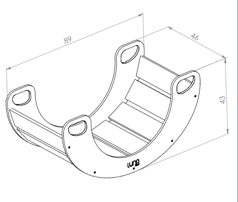 Luna Regenbogen-Holzwippe
