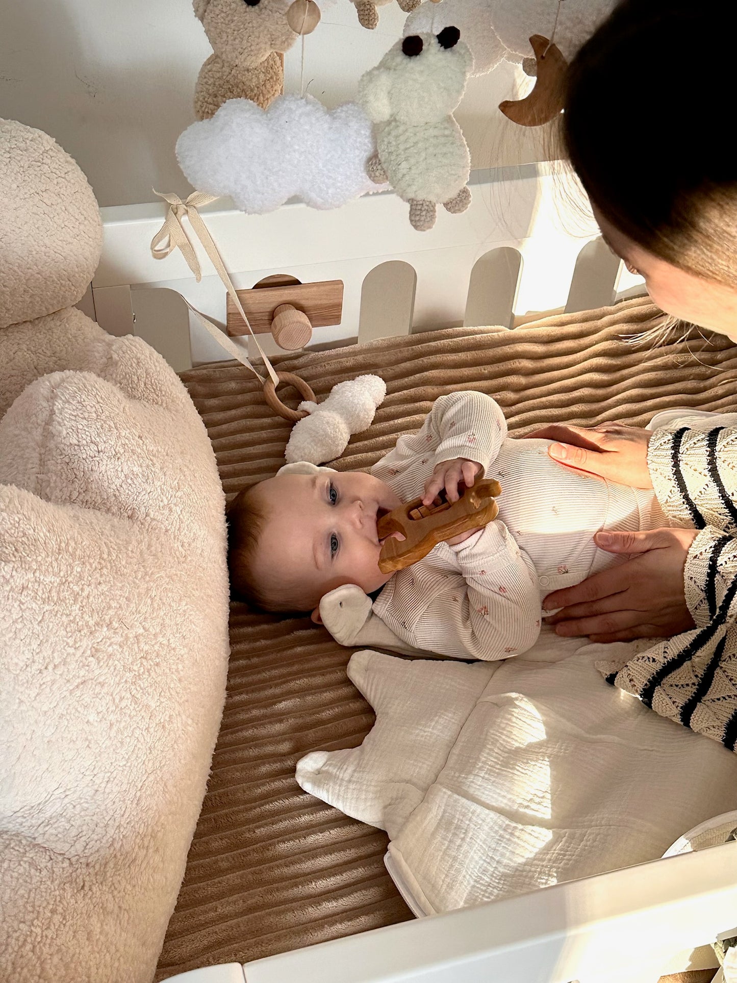 Kortsamt Schlafsack außen, innen Musselin mit Wollwattierung