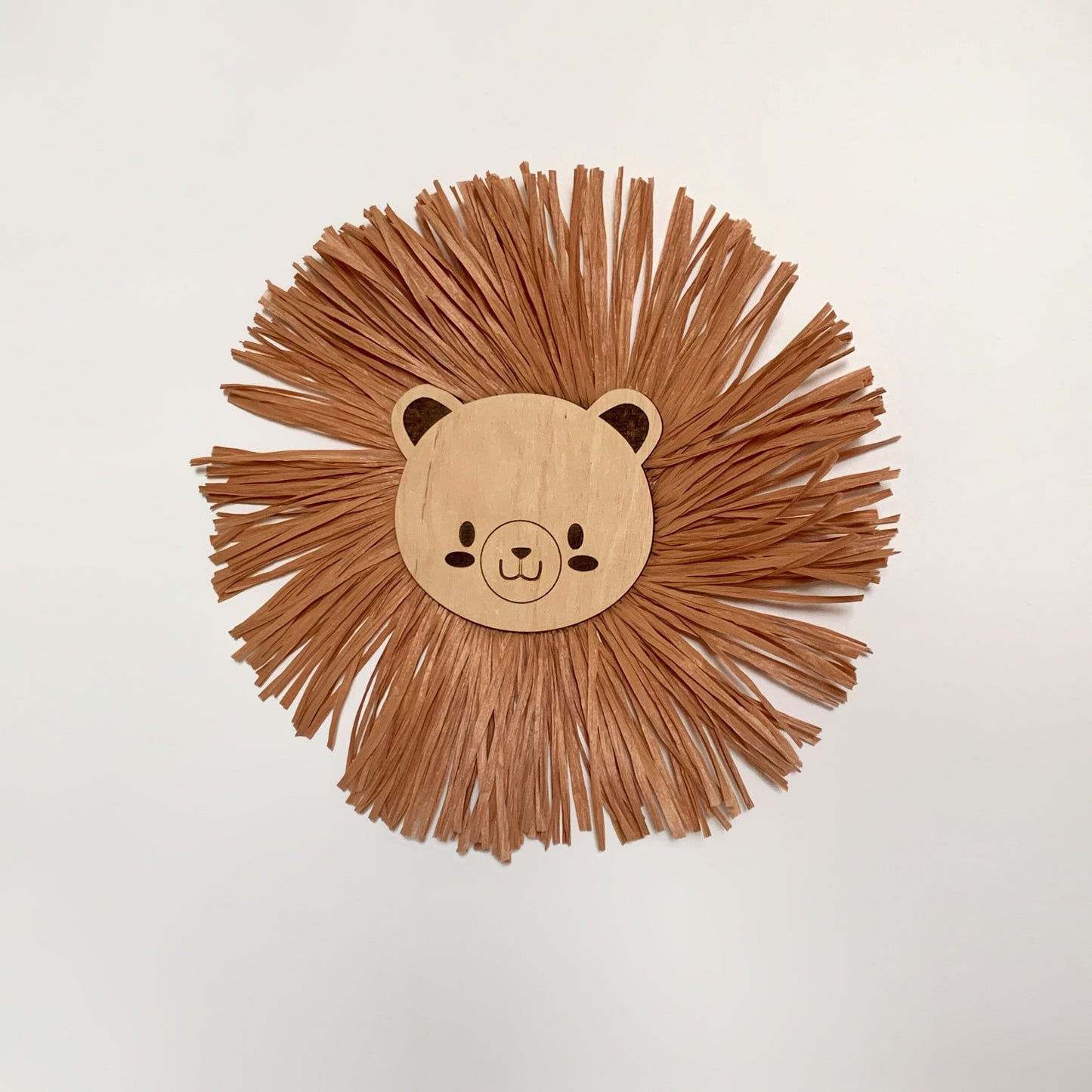 Raffia Wandbehang, Babyzimmer Dekor, Boho Wandkunst, Safari Tierköpfe, Wandtiere, Deko Kinderzimmer, Löwe, Tiger, Bär, Schaf