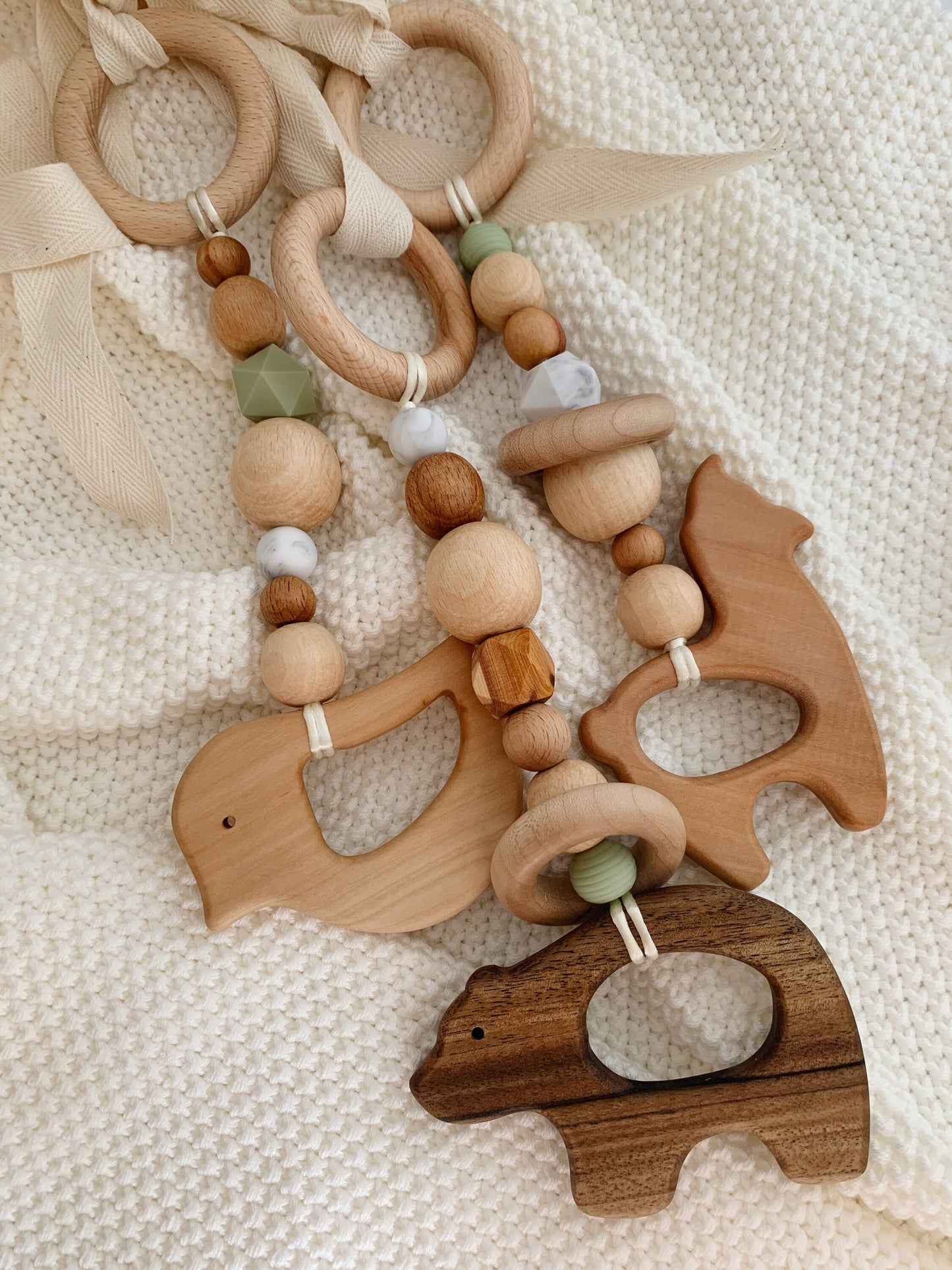 Spielbogen Anhänger Set aus Holz