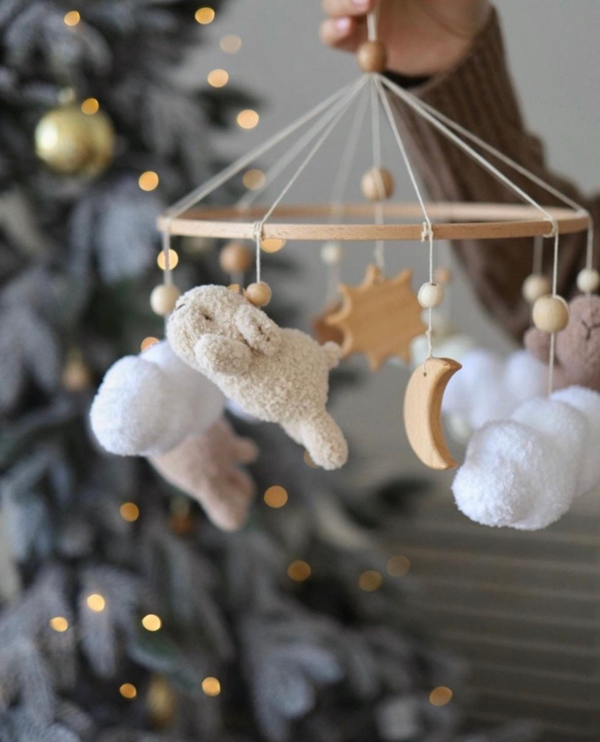 Mobile „Hase“, „Bär“ oder „Schaf“ aus Teddyplüsch