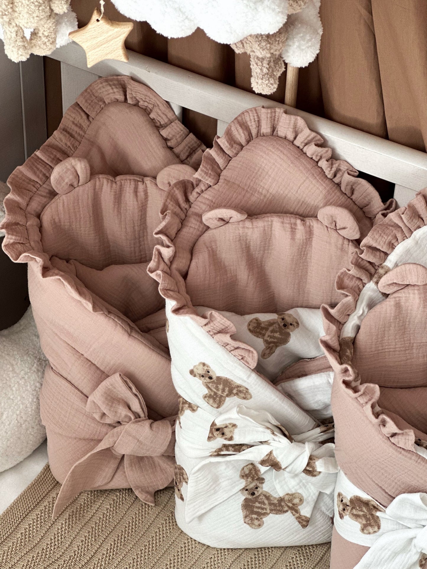 Puckdecke Doppelseitig aus Musselin