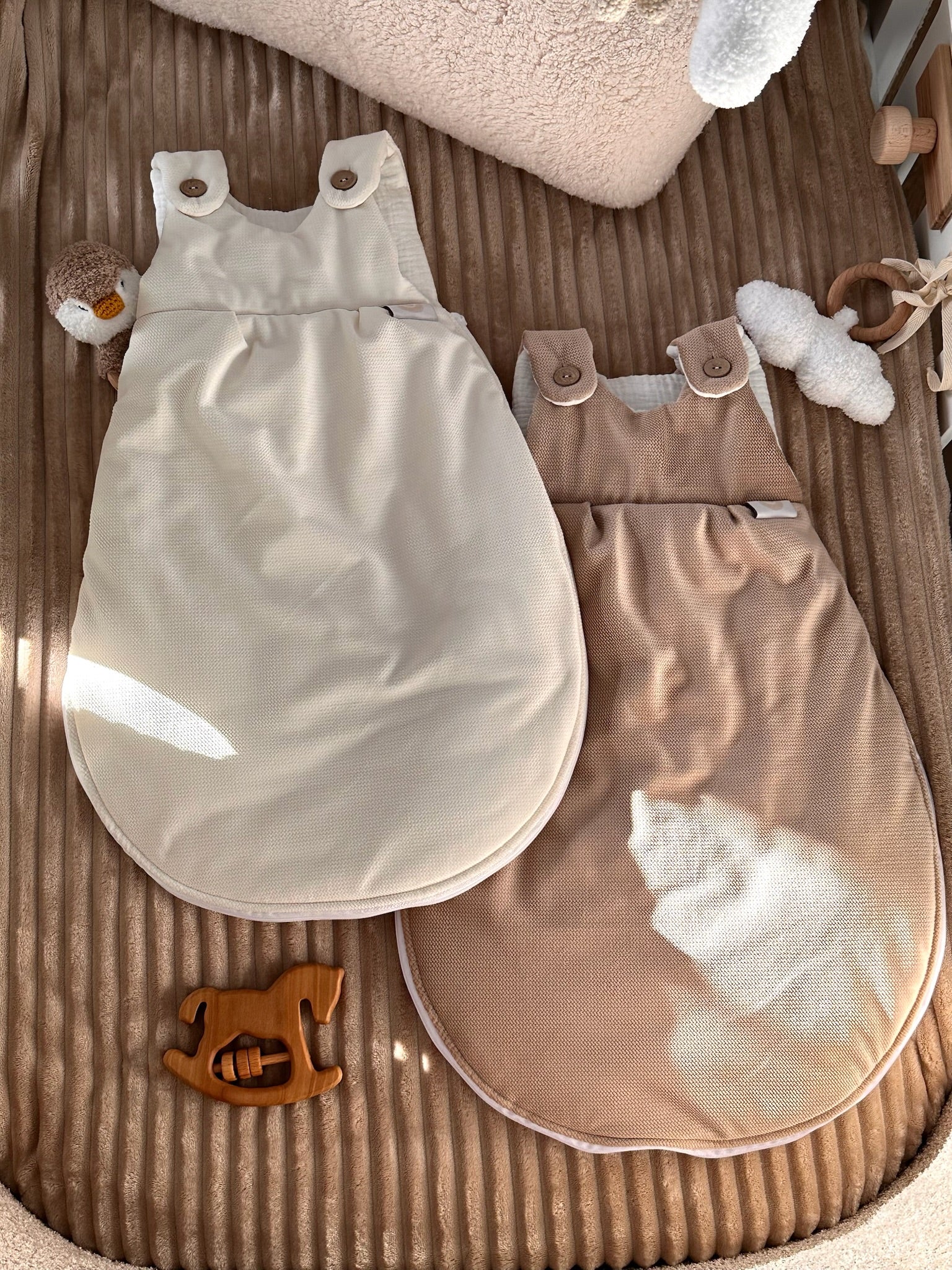 schlafsack innen Kortsamt Schlafsack außen, innen Musselin mit Wollwattierung – Cookieroom