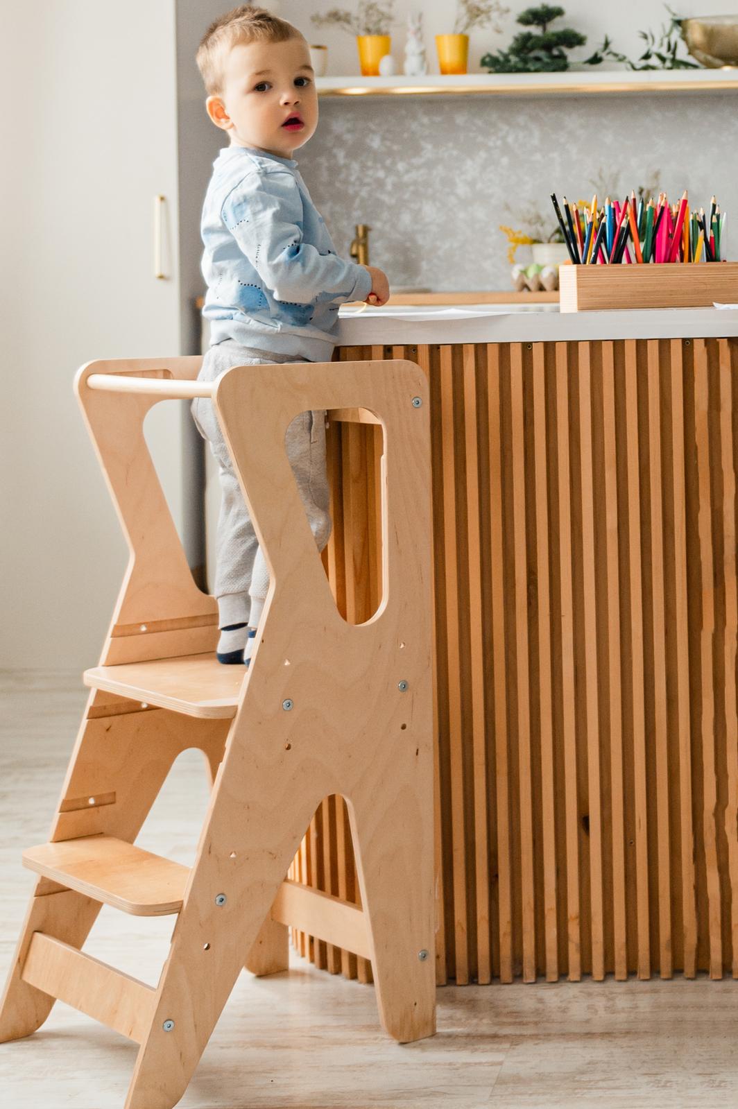 Lernturm WoodenTouch Rückansicht